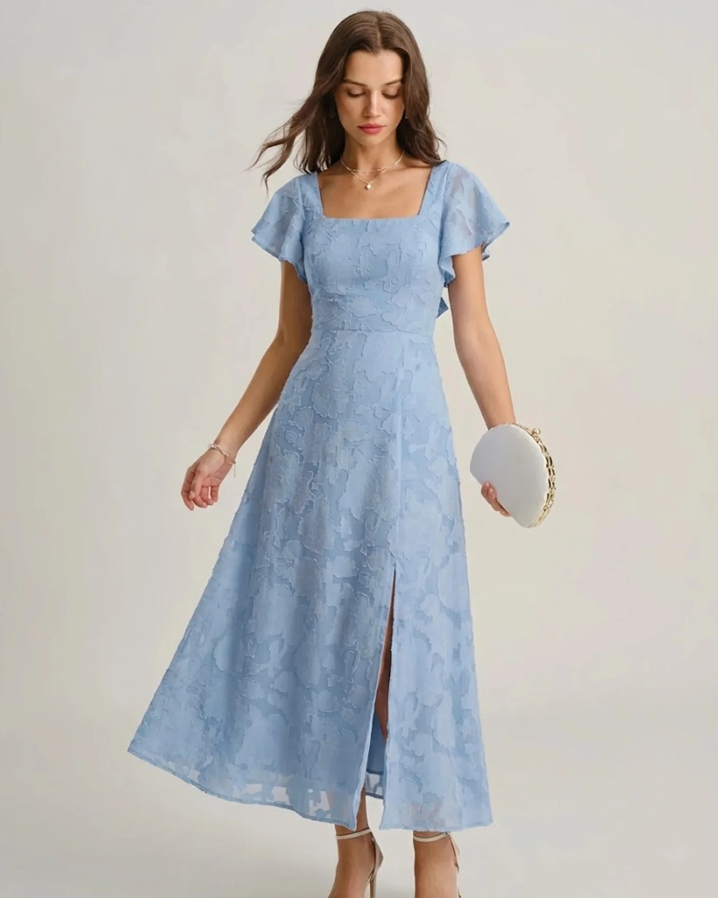 bcb52d6fe3ff07aed72086ea742499b3a8c4d9bded6366fc3c4f1106d527a313-1.webp Blue Floral Square Neck Midi Dress - Image 1